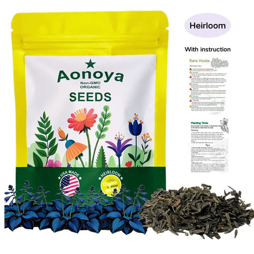 🌟Hosta seeds, 🍃perennial shade-tolerant plant, suitable for gardens and patios, non-GMO, made in the USA.🌿